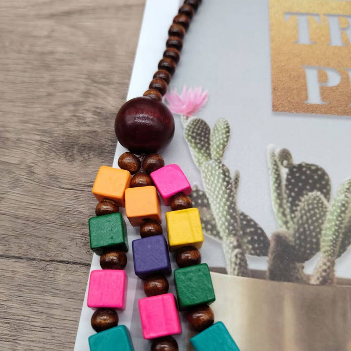 BOHEMIAN COLORFUL WOODEN BEADS NECKLACE_CWMM4849