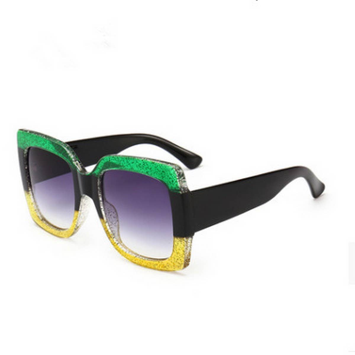Tri-Color Oversized Ocean Lens Sunglasses