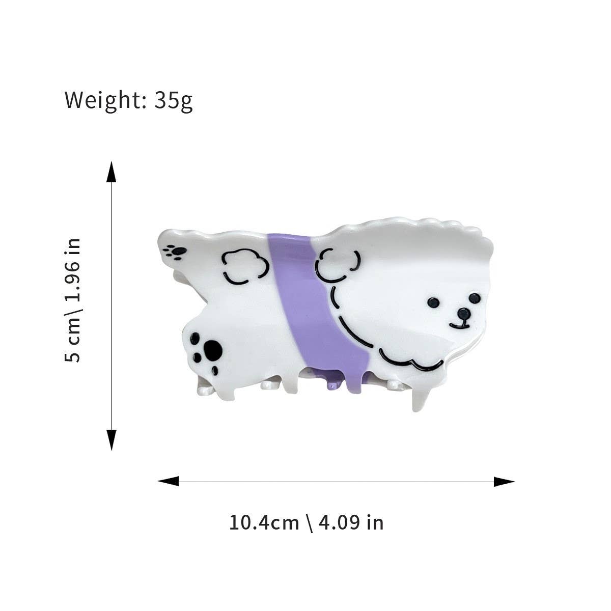 CUTE BICHON FRISE DOG HAIR CLIP