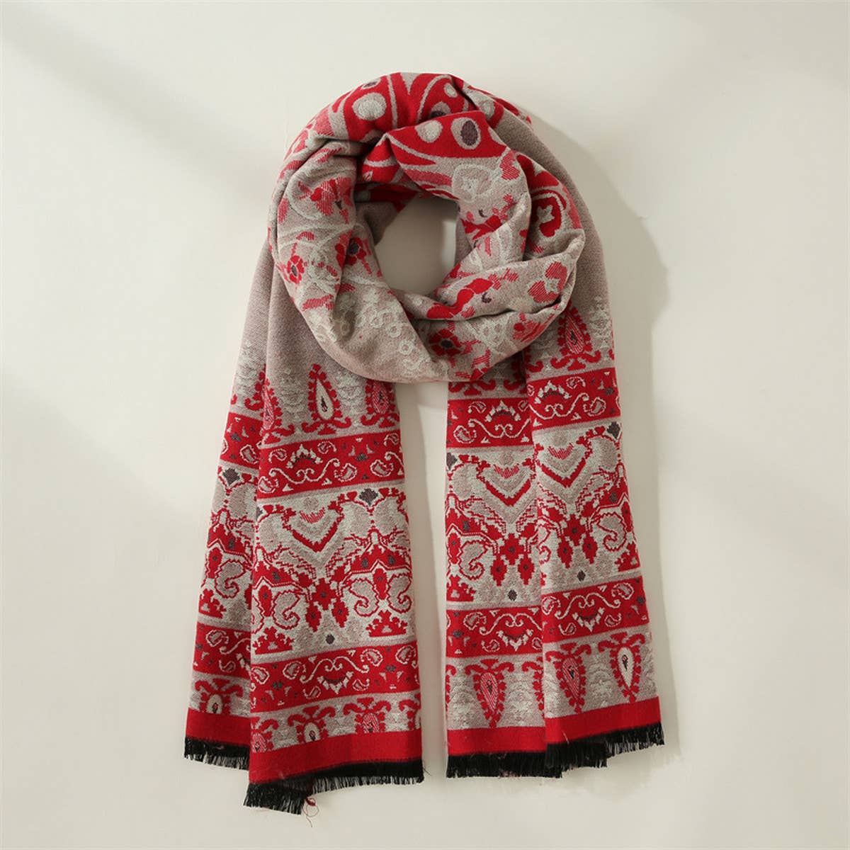 Double-Sided Faux Cashmere Scarf??Warm Shawl