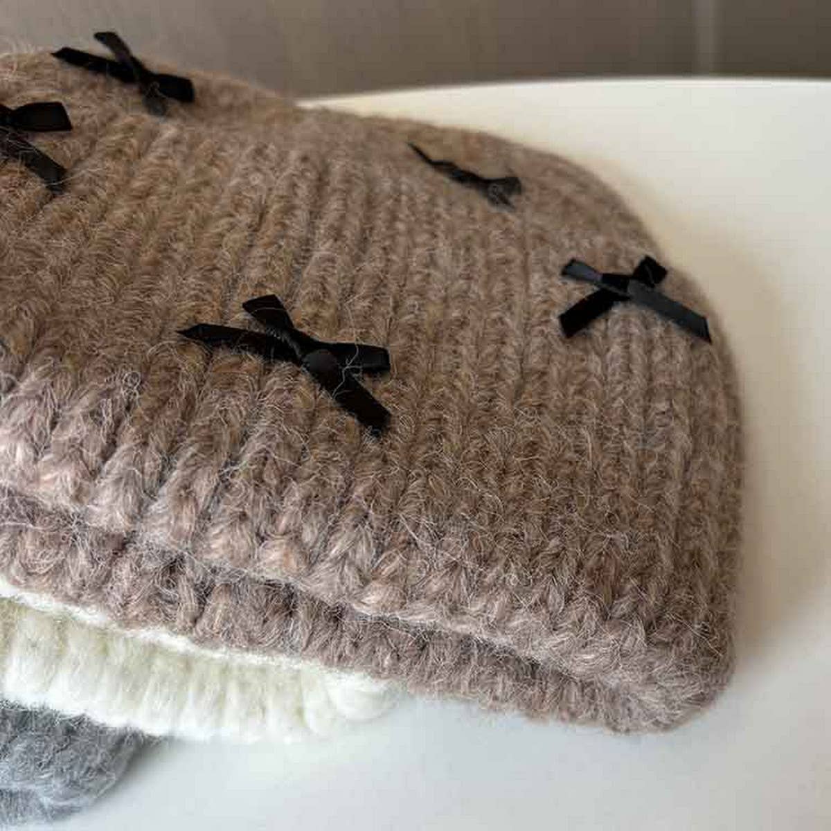 NEW AUTUMN AND WINTER BOW KNITTED HAT_CWAB2913
