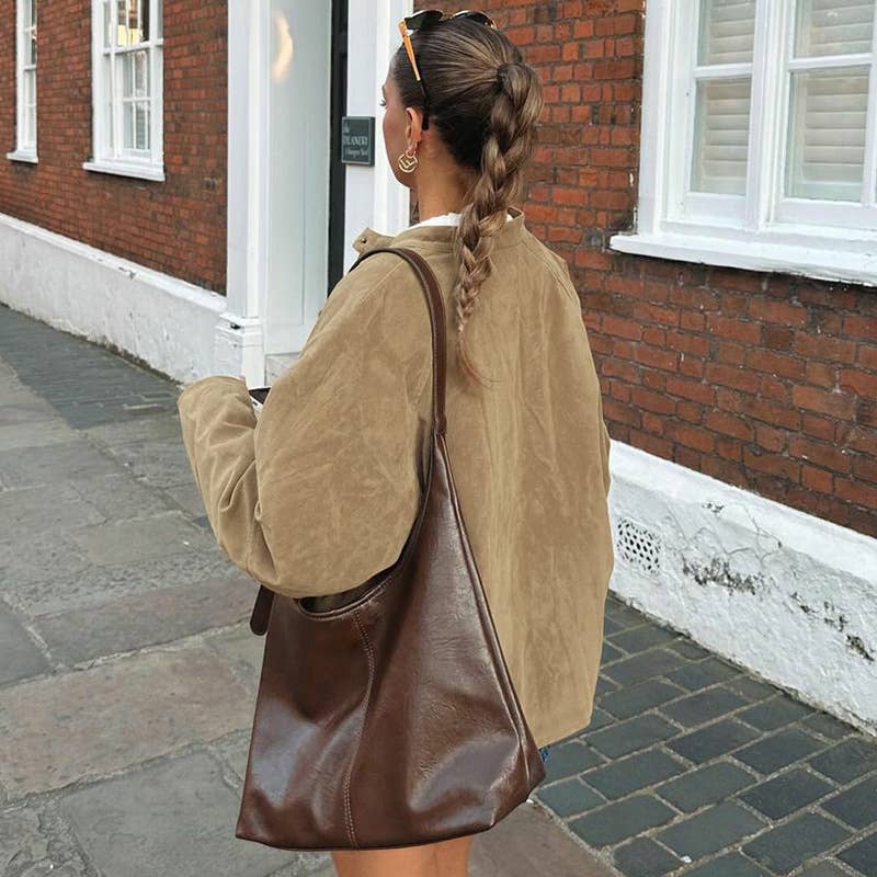 STAND COLLAR BUCKLE CARDIGAN LOOSE CASUAL COAT