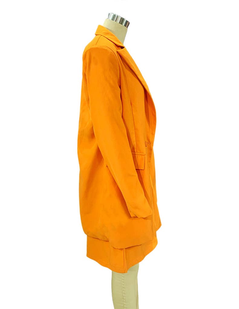 FASHION LONG-SLEEVED SUIT SHORTS TWO-PIECE SET