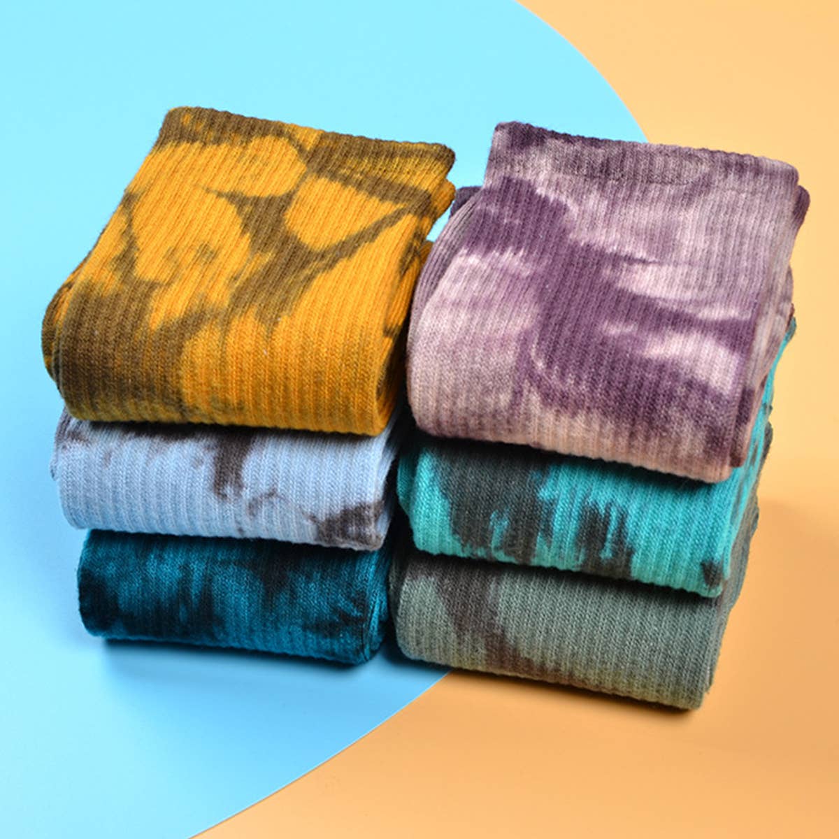 TIE-DYED STREET SKATEBOARD SOCKS