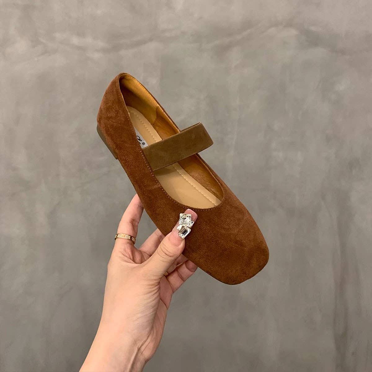 Red Ballet Flats Mary Janes for Dresses_CWSHF0134