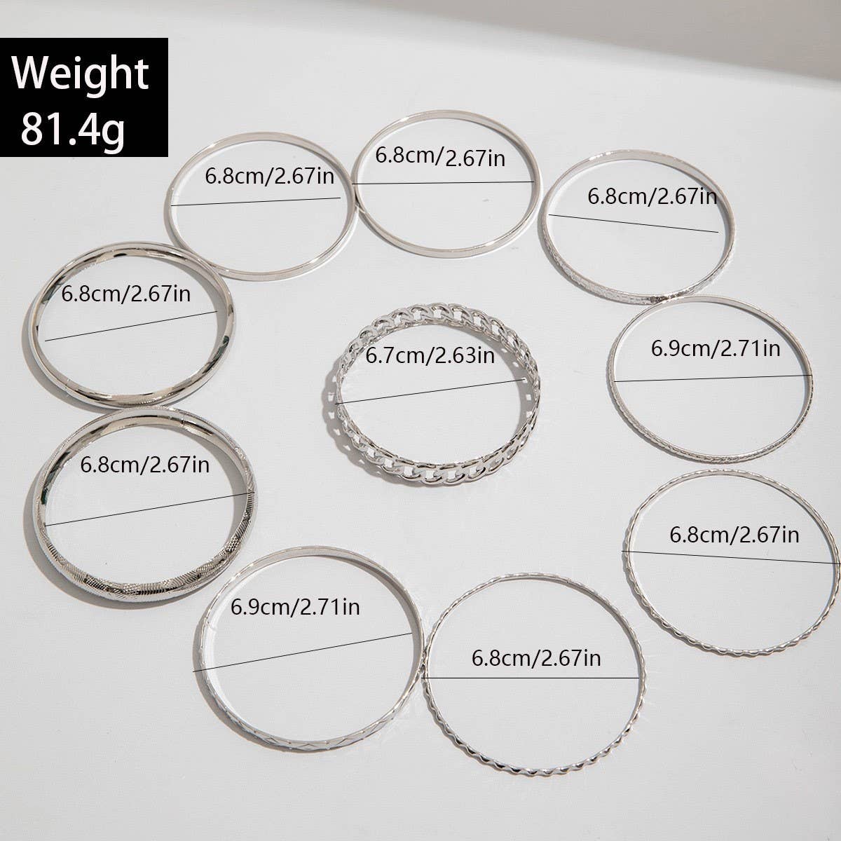 VINTAGE STACKING BOHEMIAN ALLOY BRACELET SET