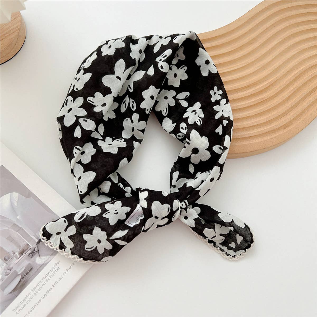 Cotton Linen Square Scarf for Women¡¯s Neck Wrap