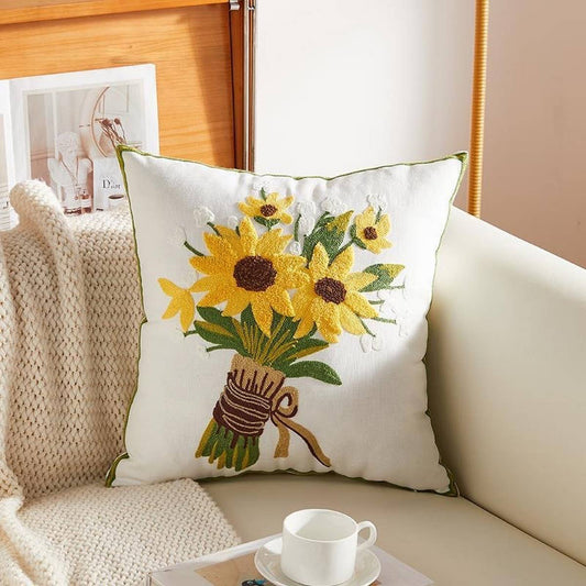 Tulip Pillow Cover Cute Sofa Bed Waist Cushion