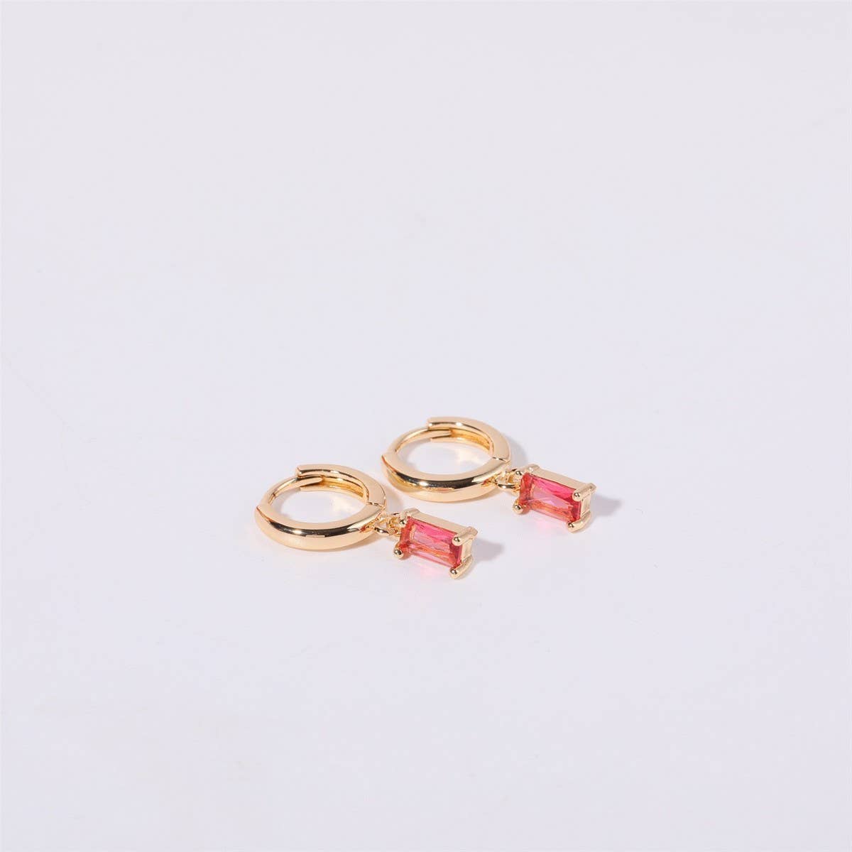 Polished Geometric Hollow Earrings Stainless_CWAJE5031