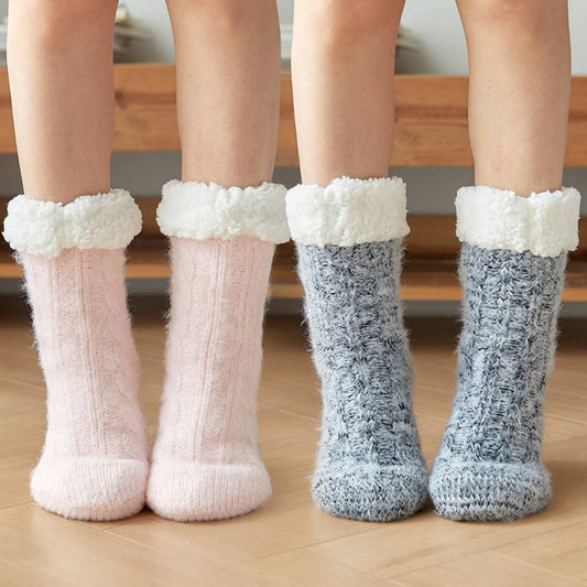 WOMEN PLUSH SNOW SOCKS PLUSH INDOOR SLIPPERS