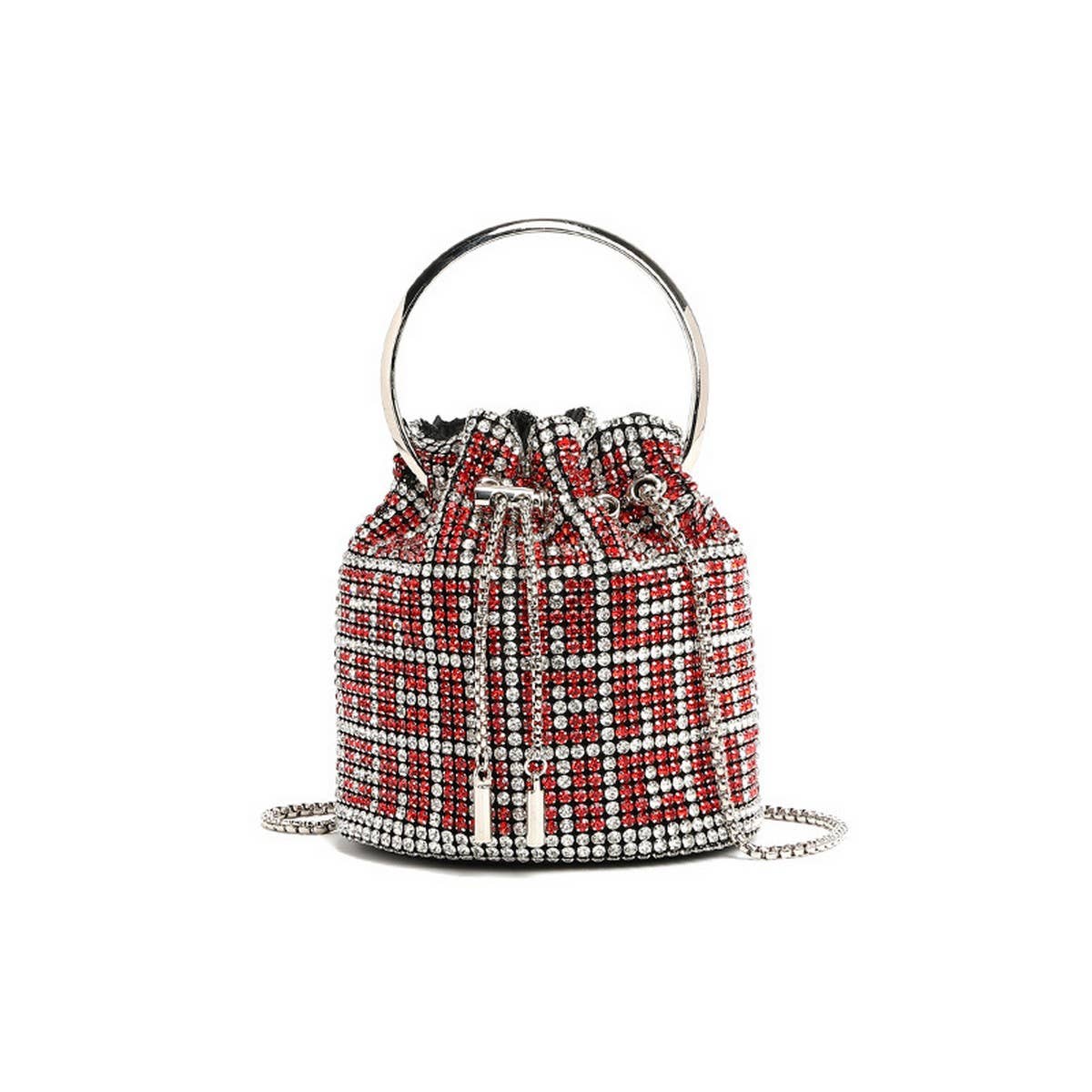 NEW FASHION CHAIN RHINESTONE EVENING BUCKET BAG_CWAB3583