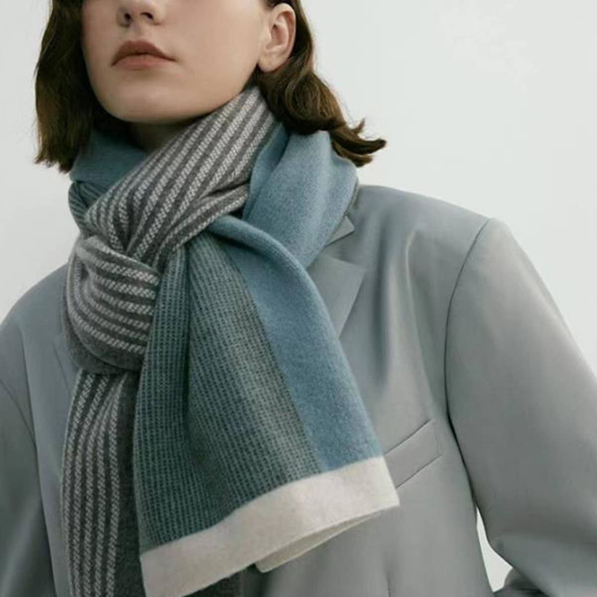 Knit Scarf - Unisex Elegant Winter Couples Wrap