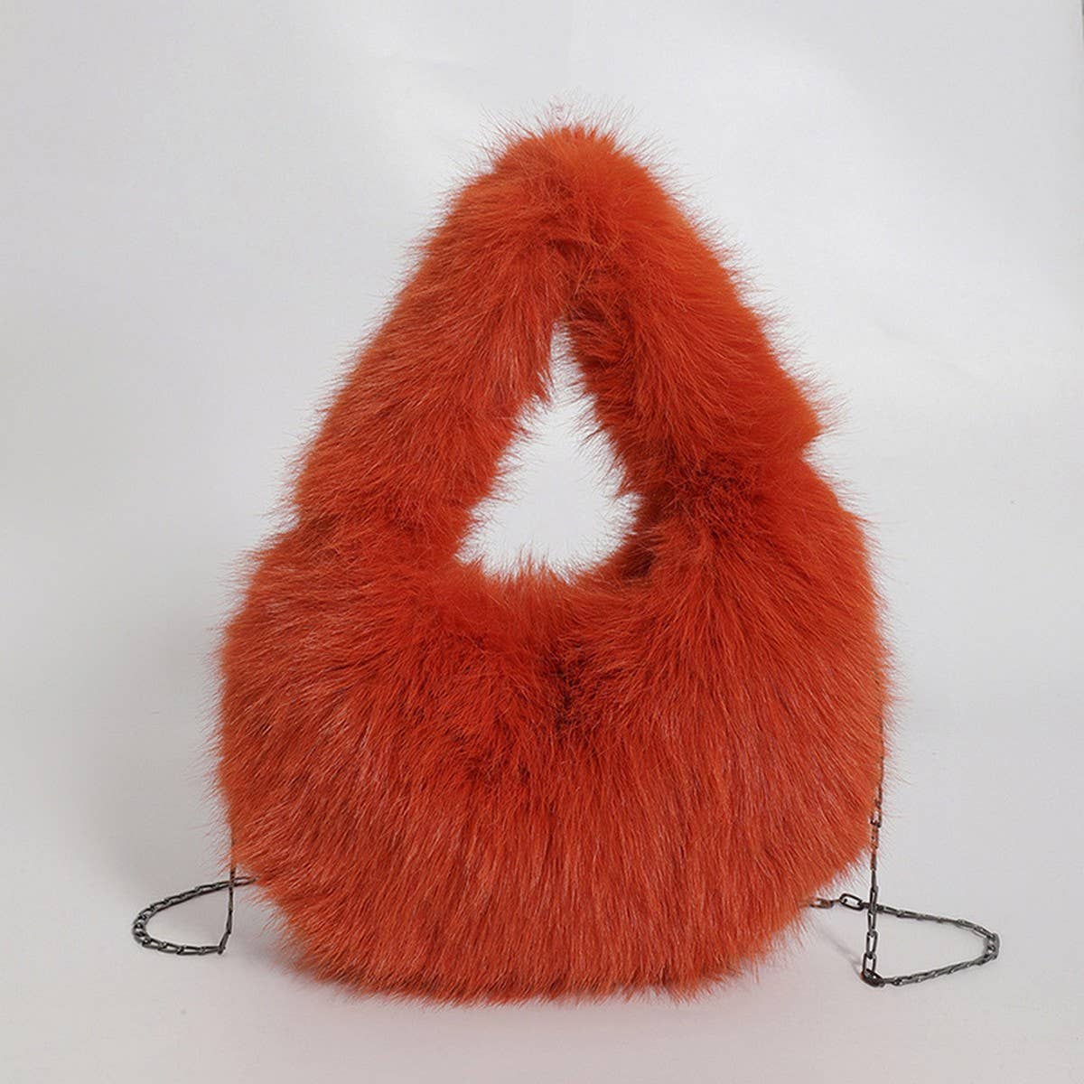 Fluffy Chain Handbag Women Shoulder Tote_CUAB00607