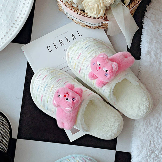 WOMEN'S WINTER CARTOON KITTEN COTTON SLIPPERS
