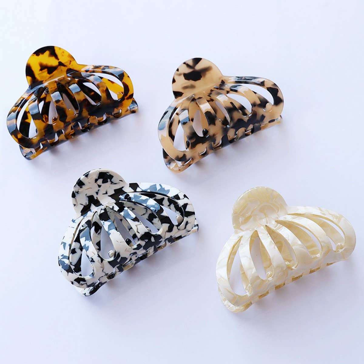 Pumpkin Hair Claw, 8.8cm Large Retro French Clip_CWAHA2610