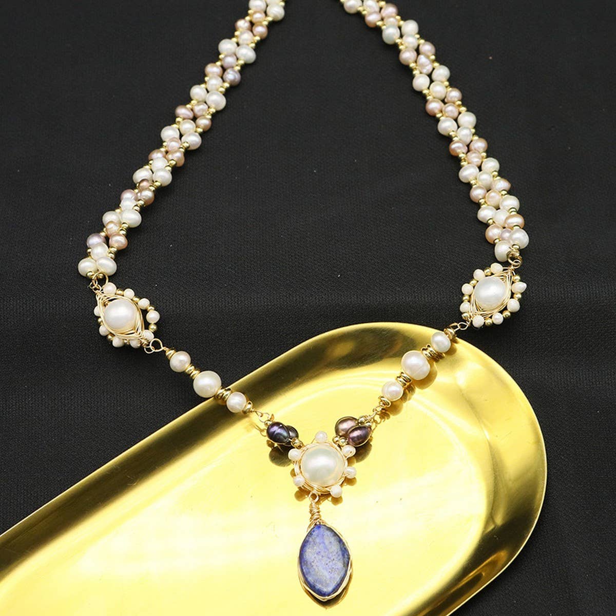 NEW DESIGN NATURAL FRESHWATER PEARL NECKLACE