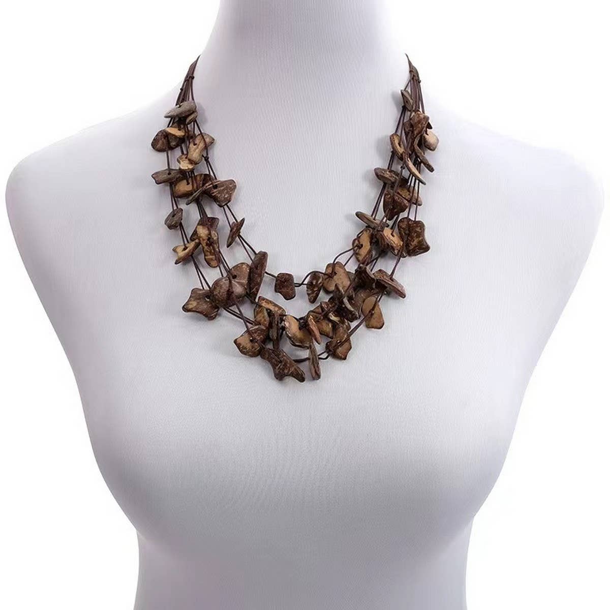 HANDMADE COLORFUL RICE BEAD FLOWER NECKLACE