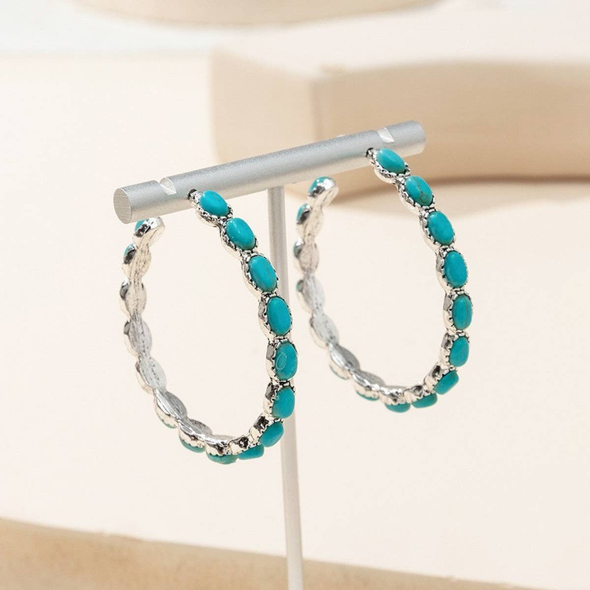 NEW RETRO GEOMETRIC CIRCLE C-SHAPED EARRINGS
