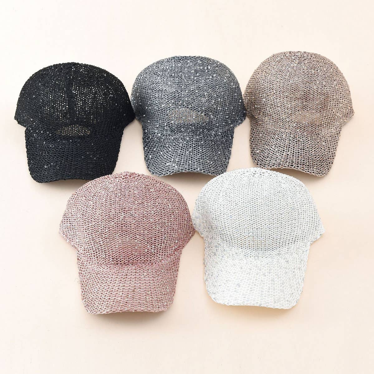 Women??¢s Trendy Summer Sequins Baseball Cap Sun Hat CWAH1413