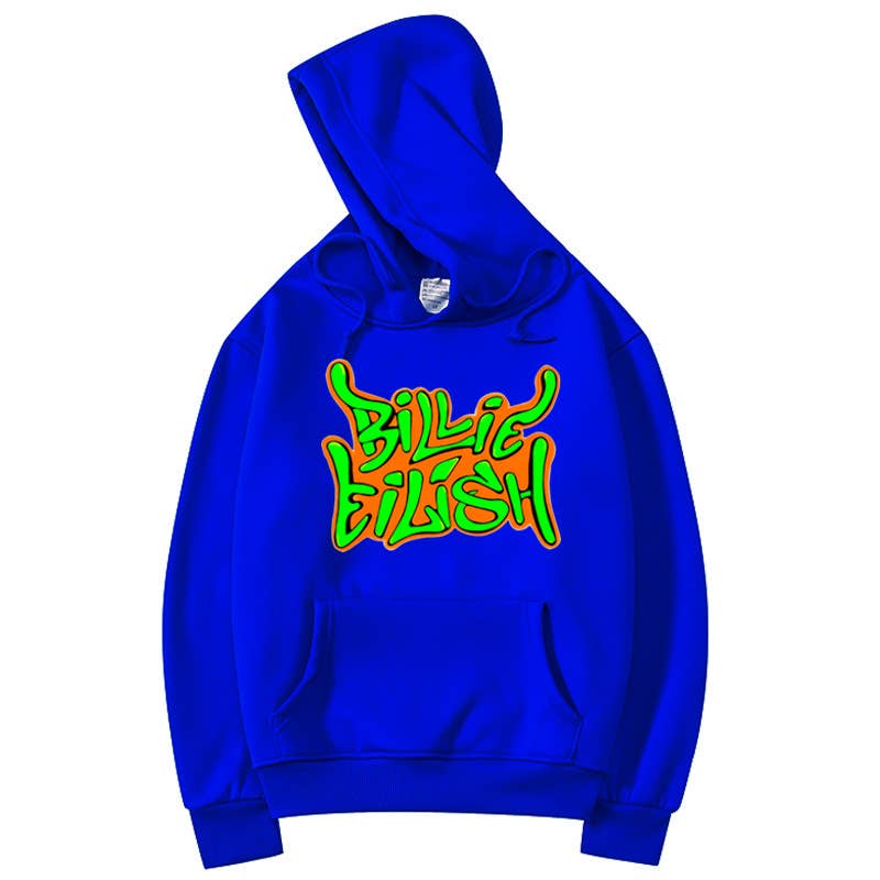 Hip-hop trend printed loose basic hoodie