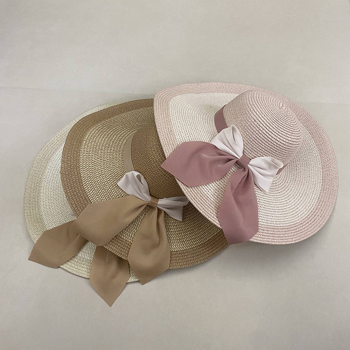 Summer outdoor bow sun protection straw hat_CWAH3565