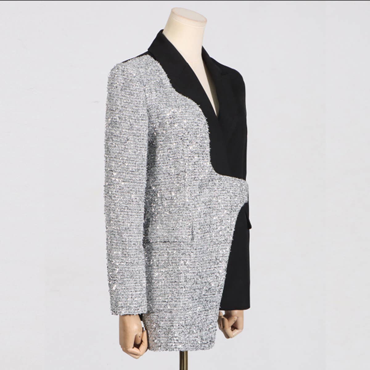 Colorblock Wool Blazer ? Slim Fit Petite Style