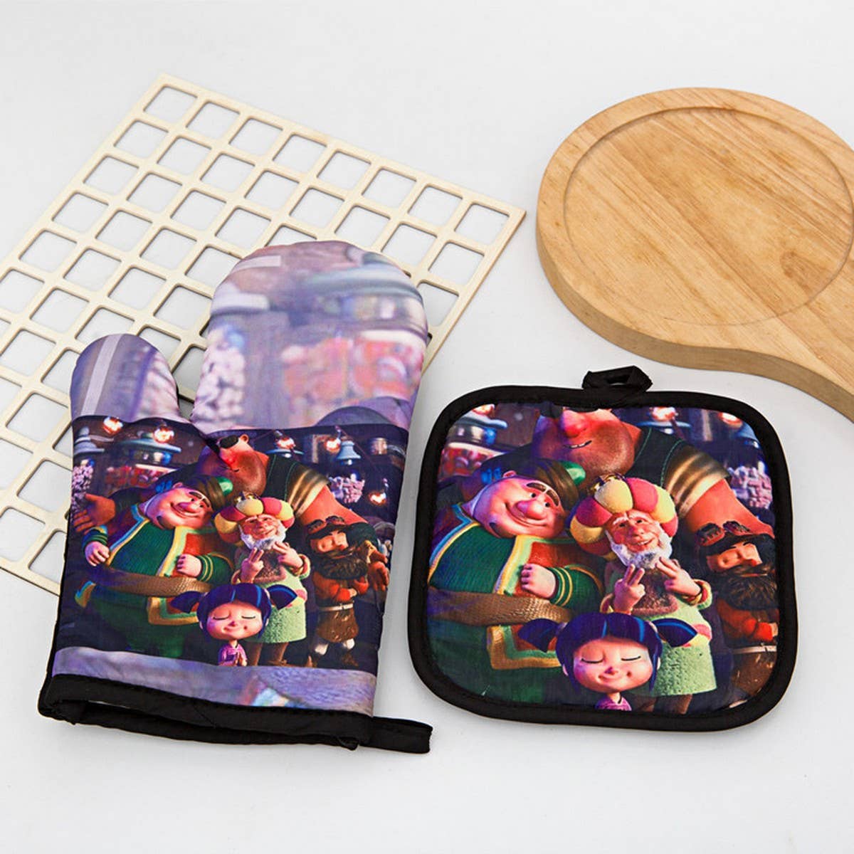 KITCHEN HEAT RESISTANT THICK ANTI-SCALDING GLOVES_CWMM1457