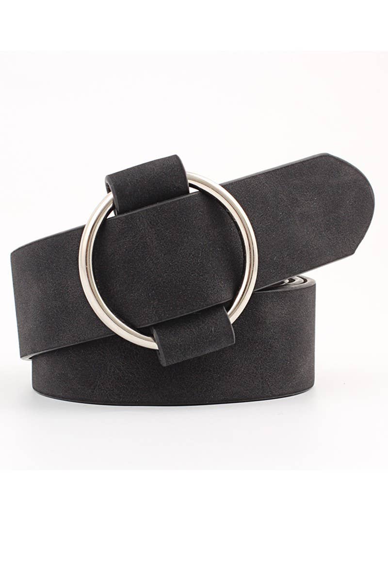 BASIC LEATHERETTE TRENDY BUCKLE BELT_CWABE008
