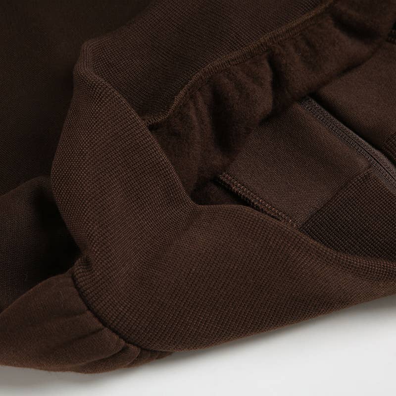 SOLID COLOR LOOSE SIMPLE ZIPPER FURRY JACKET