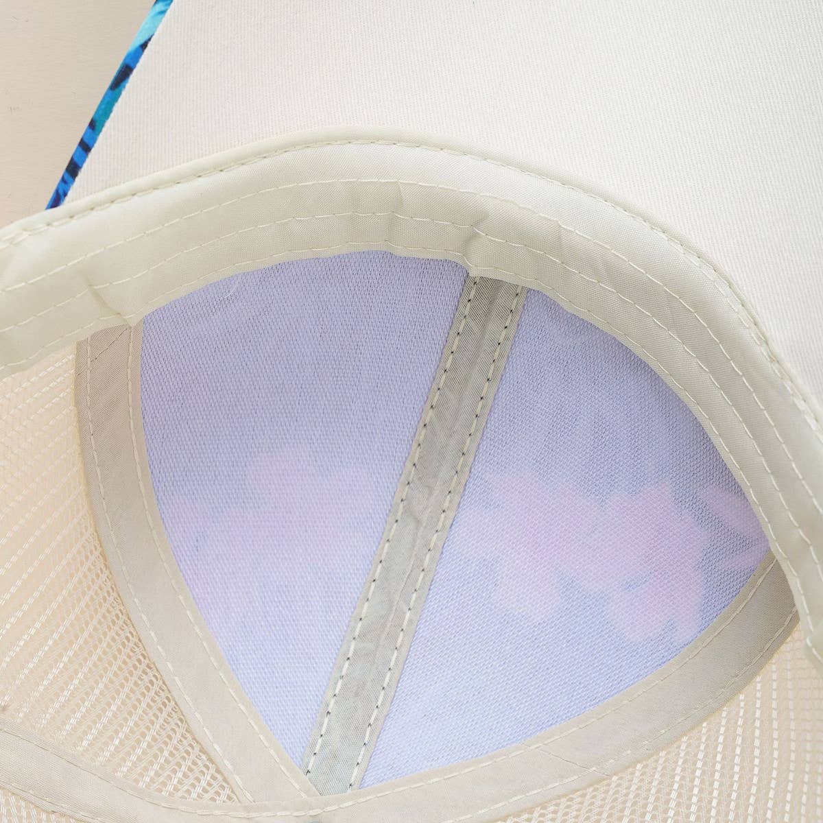 WOMEN FLORAL PONYTAIL VISOR BASEBALL CAP_CWAH1405