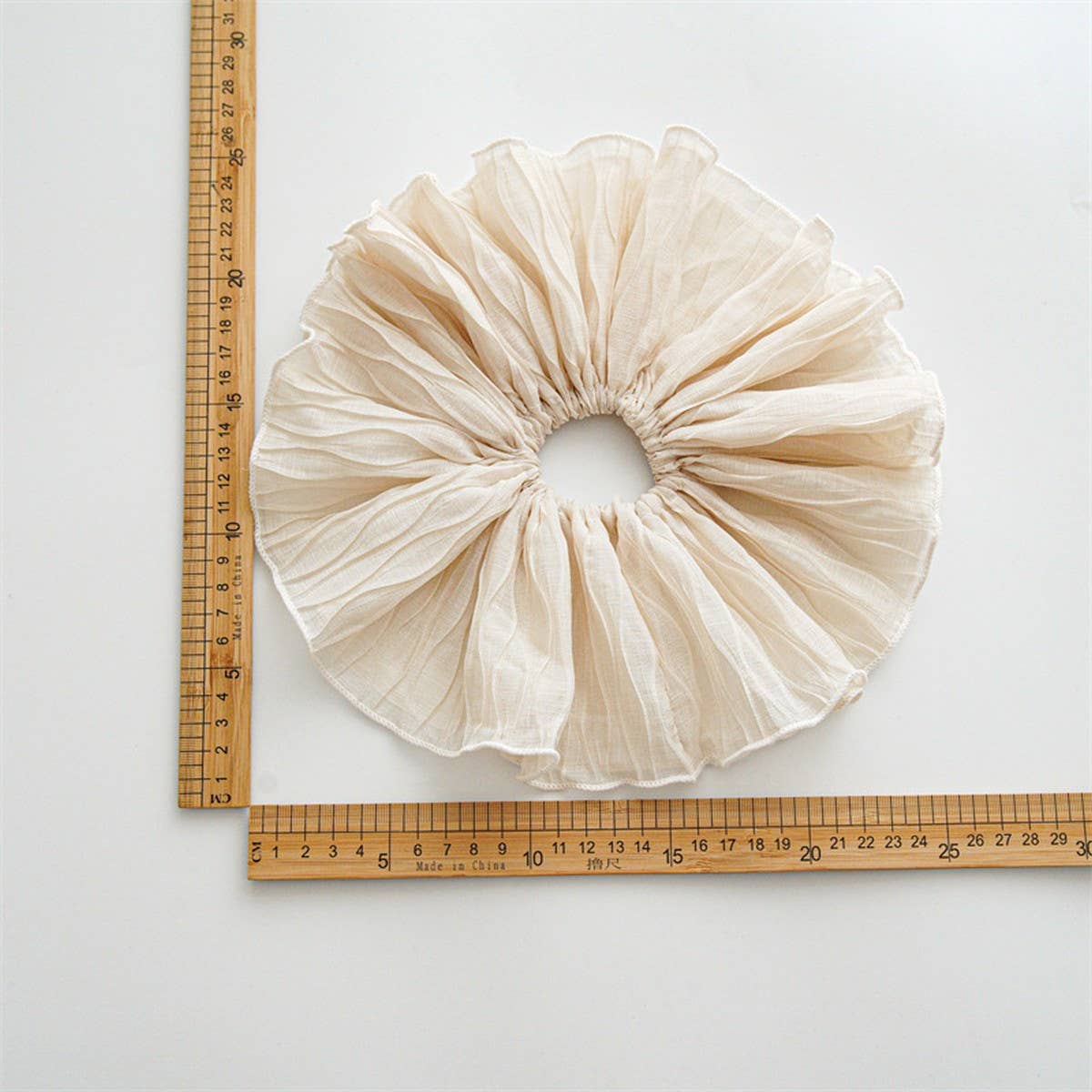 FUNGUS EDGE PLEATED HAIR TIE SCRUNCHIES