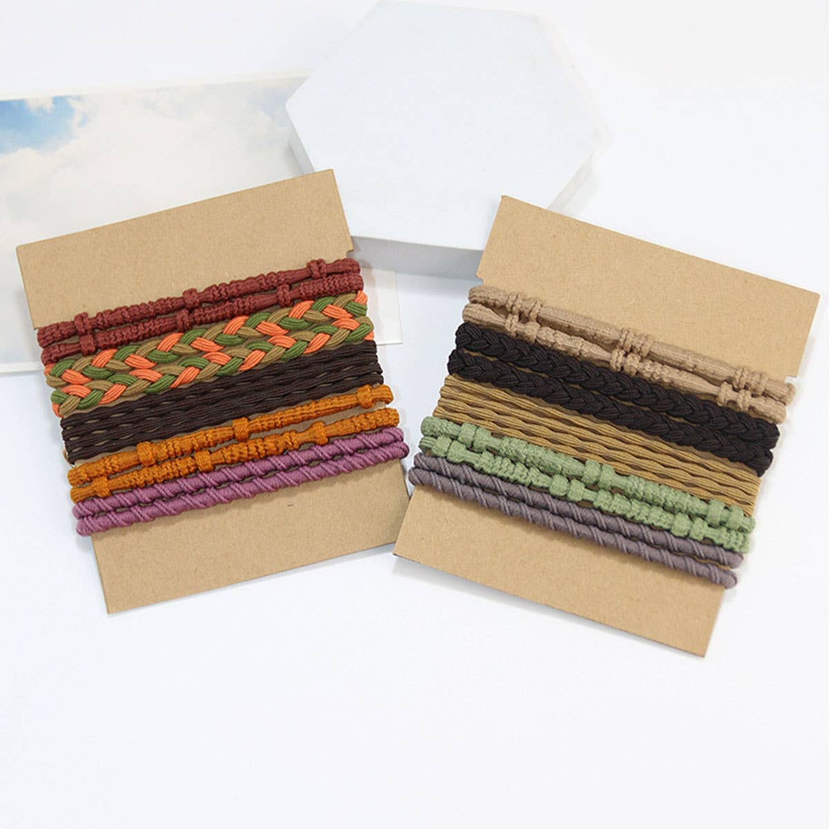 BRAIDED BOHEMIAN CARD HOLDER HAIR SCRUNCHIES_CWAHA5673