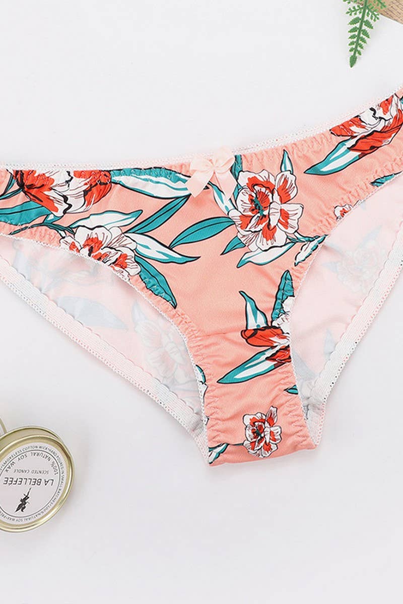 CWMW00142_PRINTED UNDERWIRE PUSH UP BRA PANTY SET