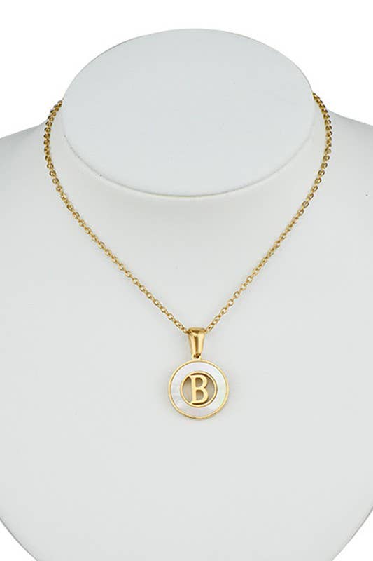 A-Z ALPHABET INITIALS PENDANT NECKLACE_CWAJE222