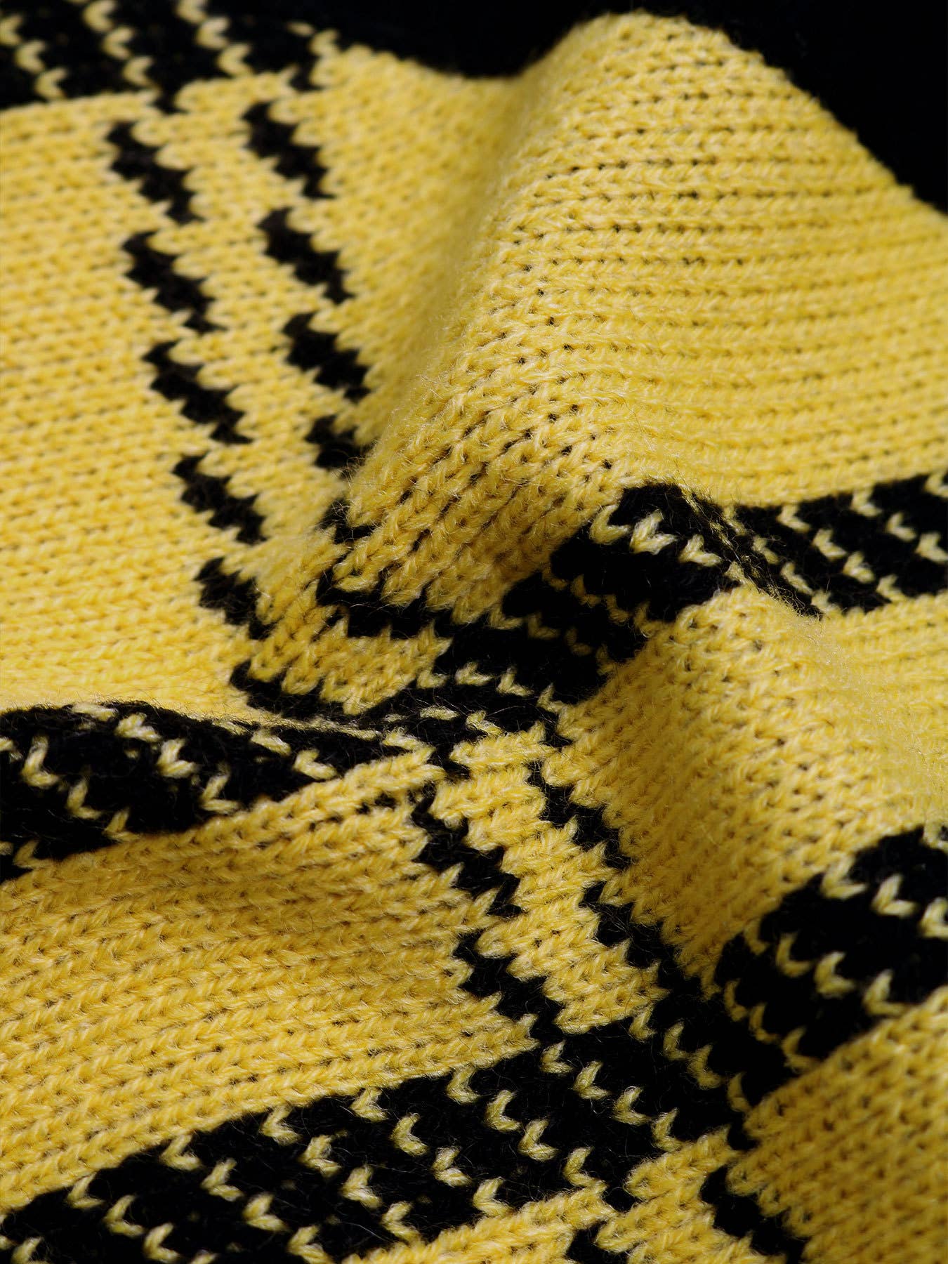 V-neck woolen checkered short vest