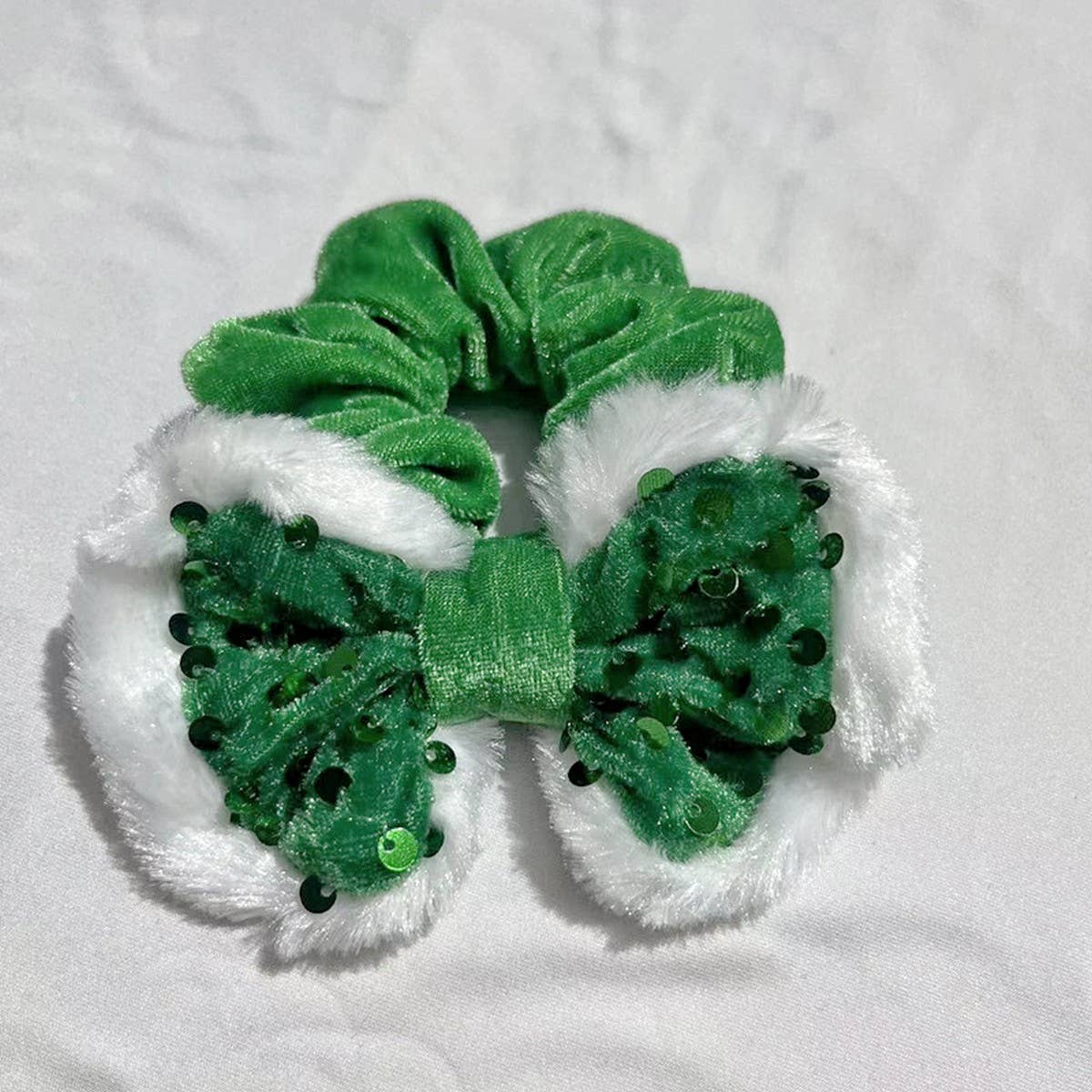 CHRISTMAS RED SEQUIN BOW HAIRBAND
