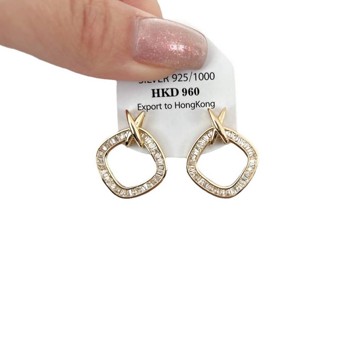 FASHION QUADRILATERAL ZIRCON EARRINGS_CWAJE1288