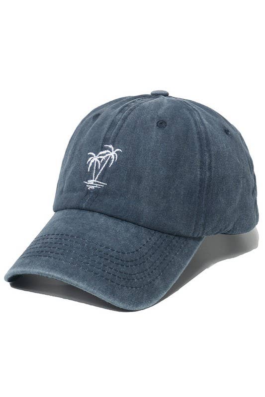 Soft Top Baseball Cap, Coconut Tree Design CWAH0017
