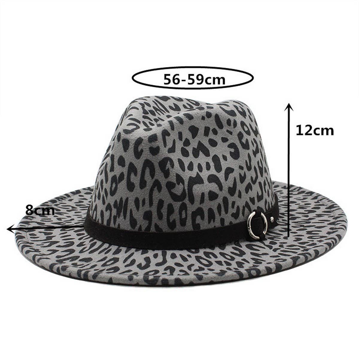 FASHION WOOL FELT HAT LEOPARD PRINT RETRO JAZZ HAT_CWAH2549