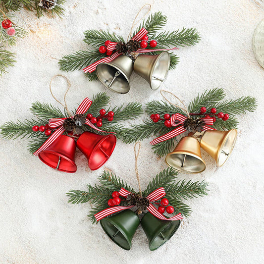 CWMM10367_CHRISTMAS BELL BOW ORNAMENTS TREE DOOR DECORATIONS