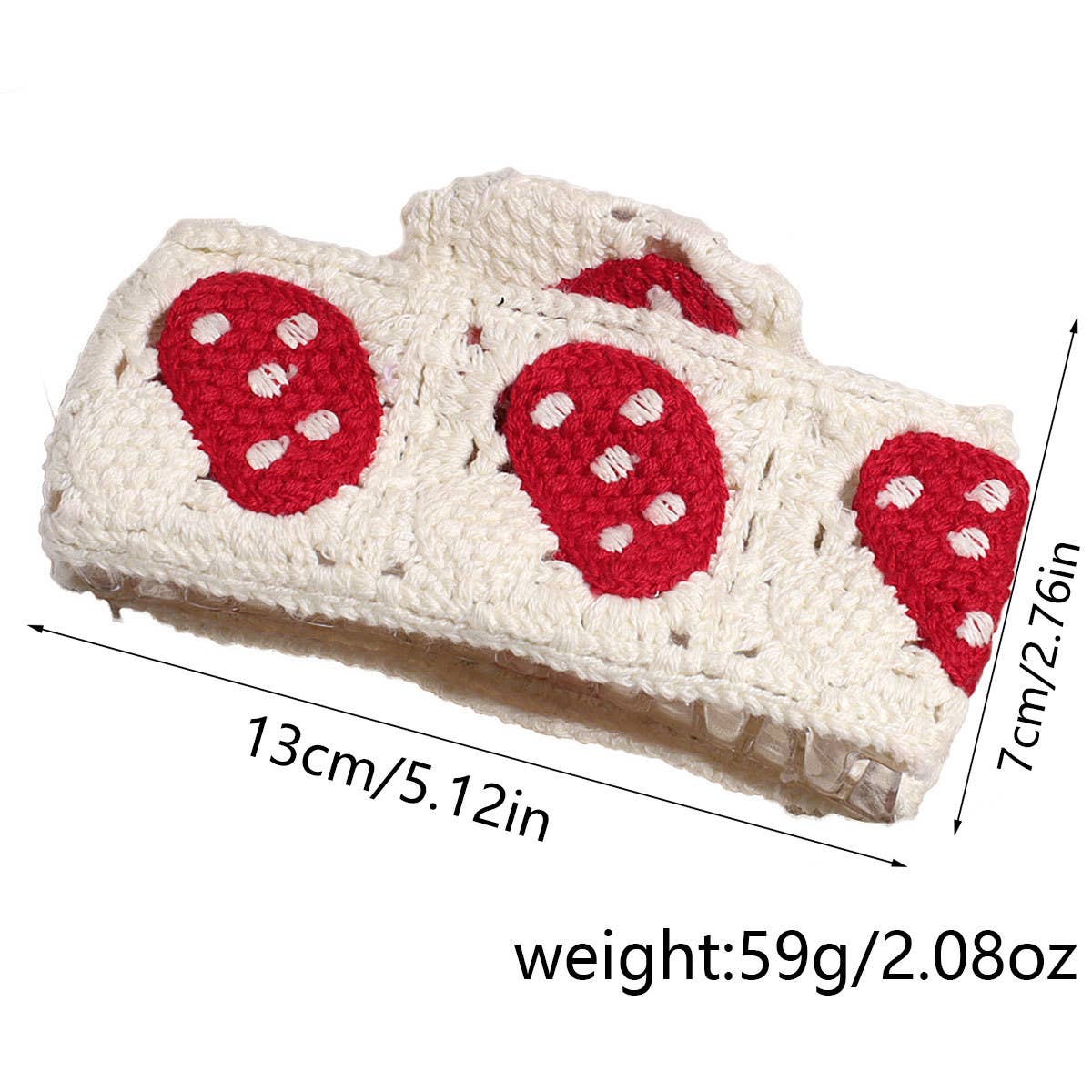 French Knit Hair Claw - 12cm Wide Colorful Clip