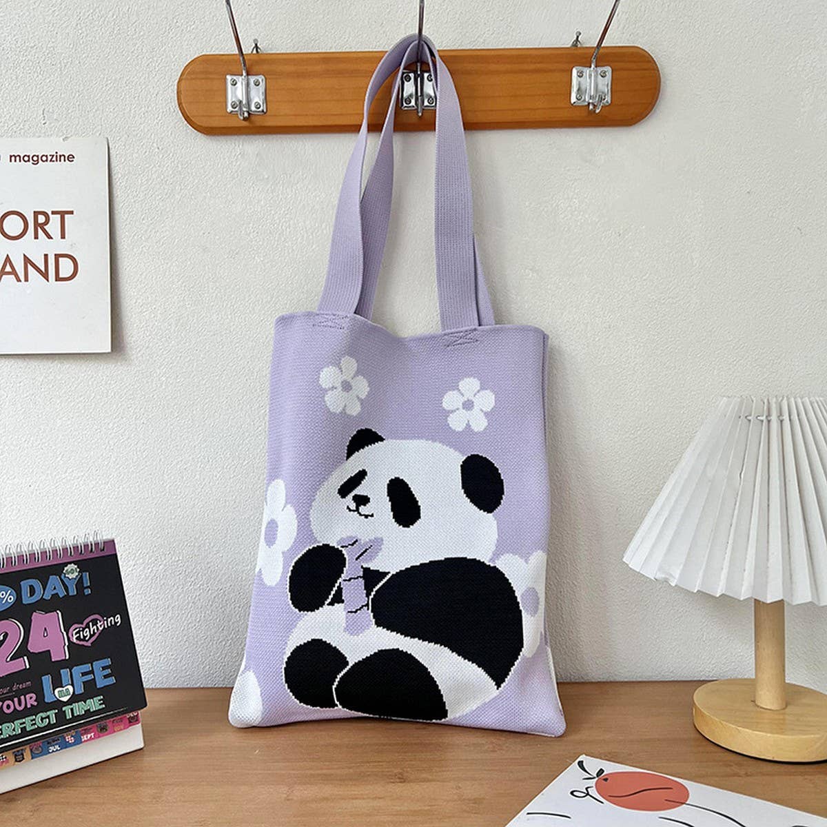 PANDA NEEDLE BAG CROSSBODY WOVEN SHOULDER BAG_CWAB3070