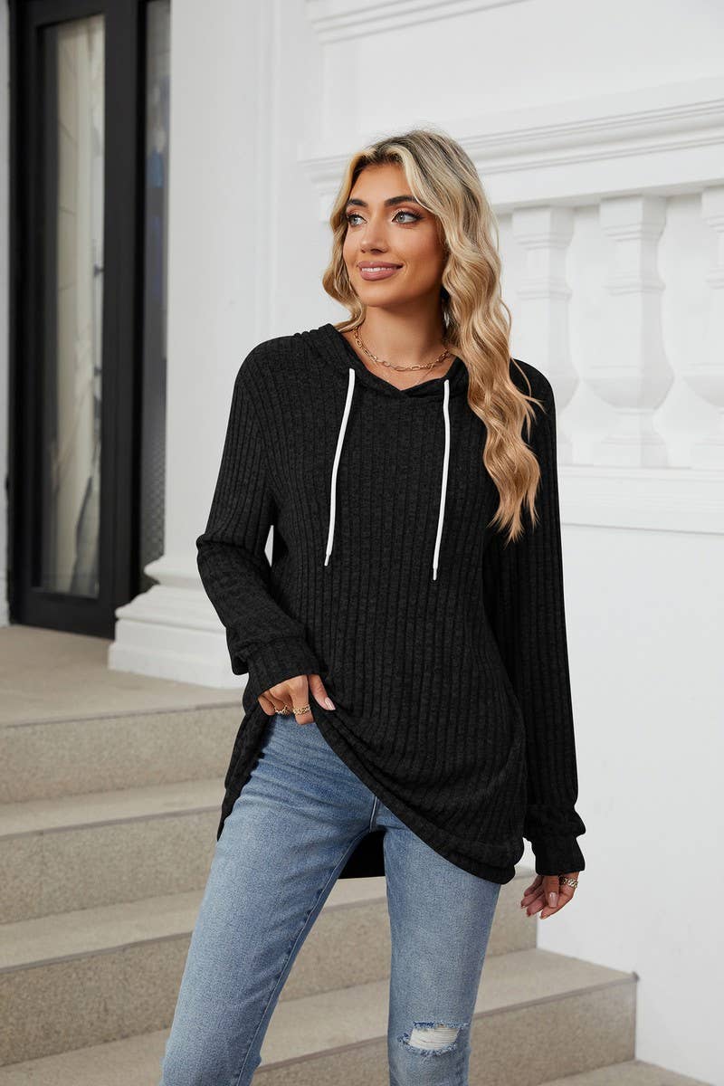 CWOHOL1110_AUTUMN AND WINTER LOOSE HOODED SWEATSHIRT