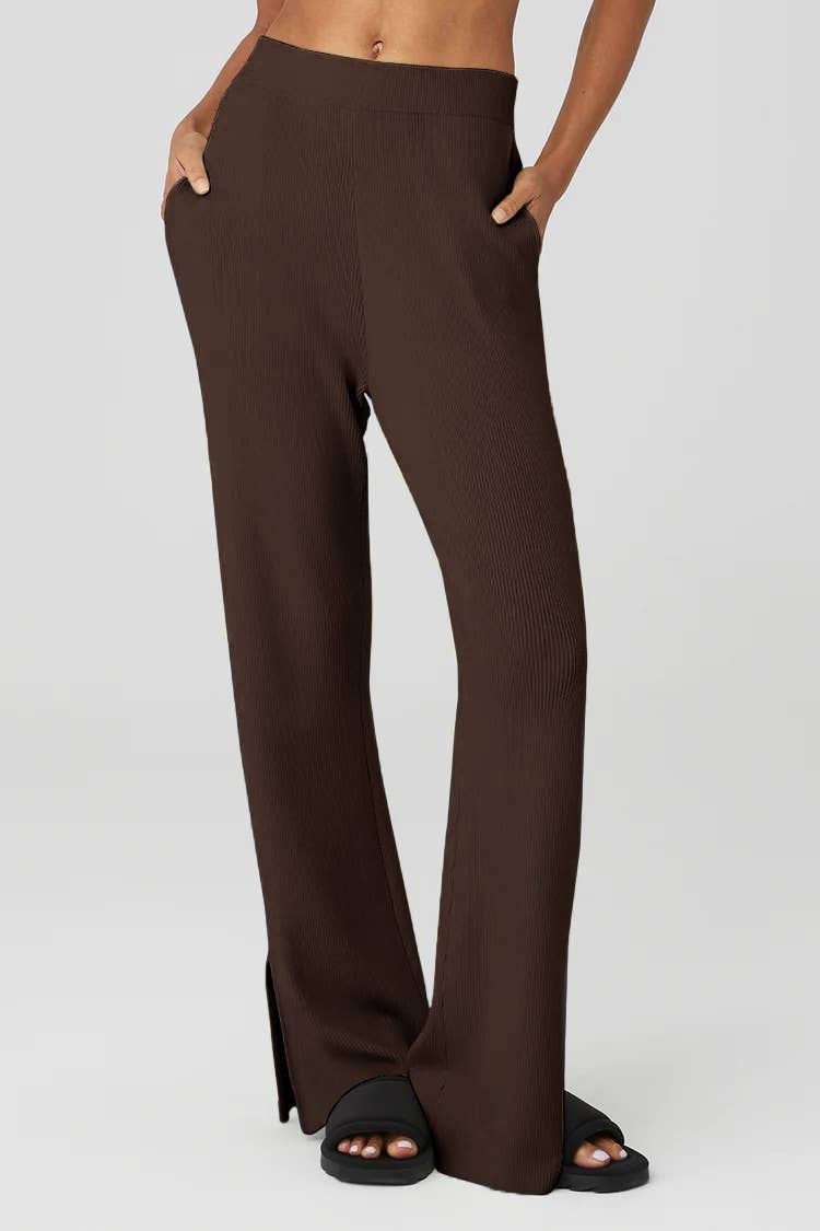 SOLID COLOR LONG LOOSE YOGA PANTS