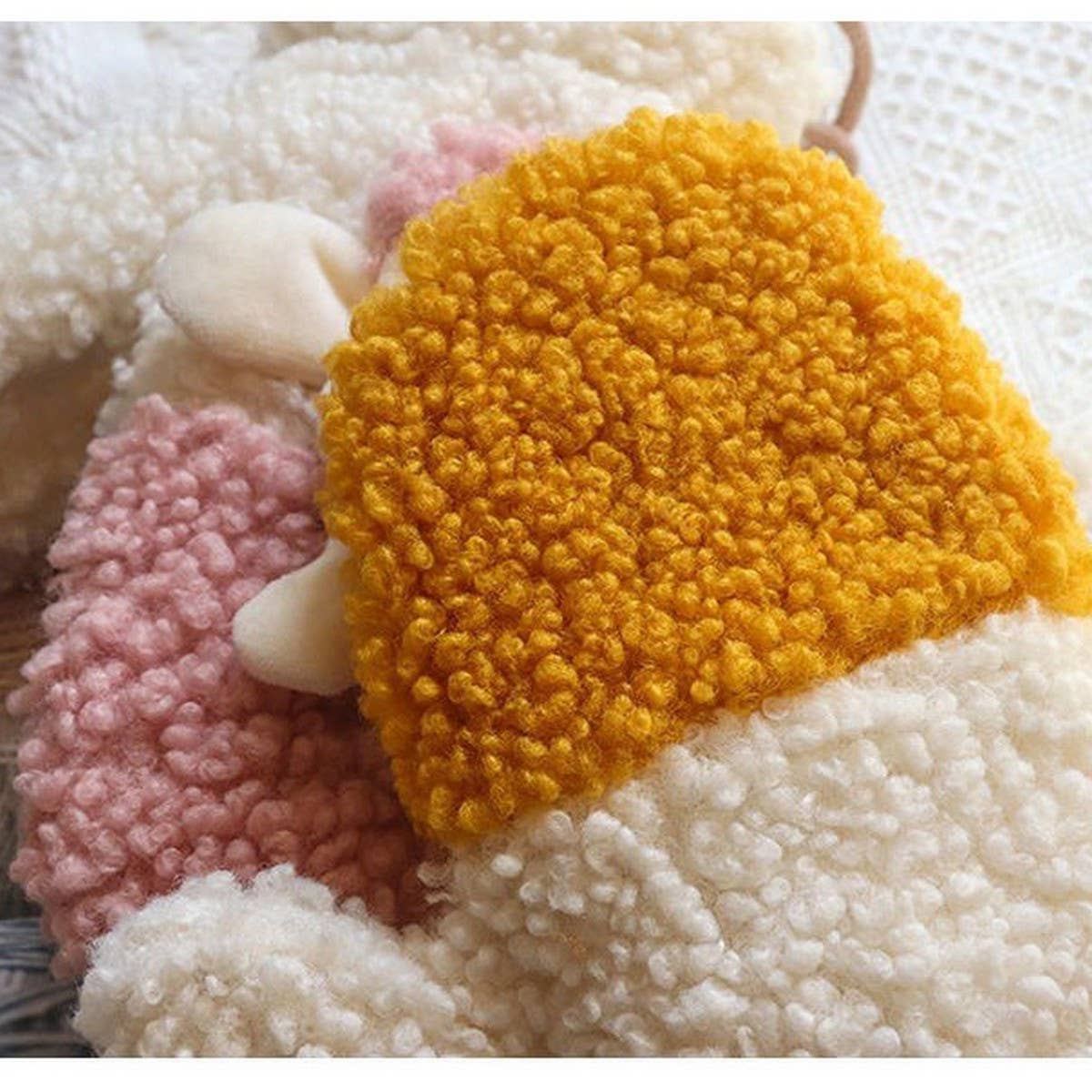 CARTOON LAMB WOOL WINTER WARM HALTER GLOVES_CWAG0185