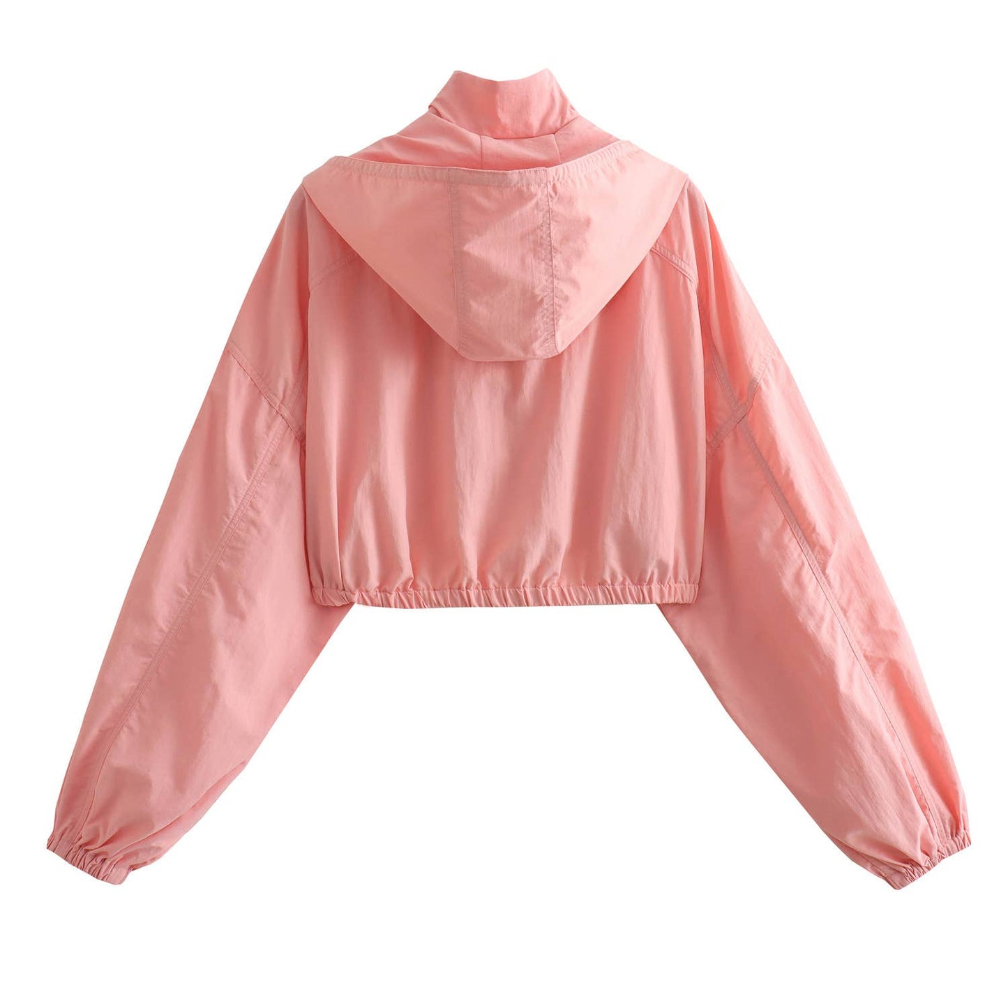 SHORT ONE ZIPPER DRAWSTRING MINIMALIST JACKET