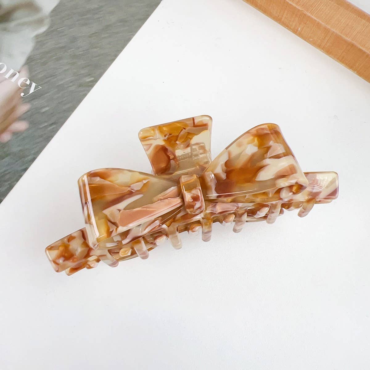 Vintage Acetate Hair Claw - Bowknot Elegant Clip_CWAHA1504