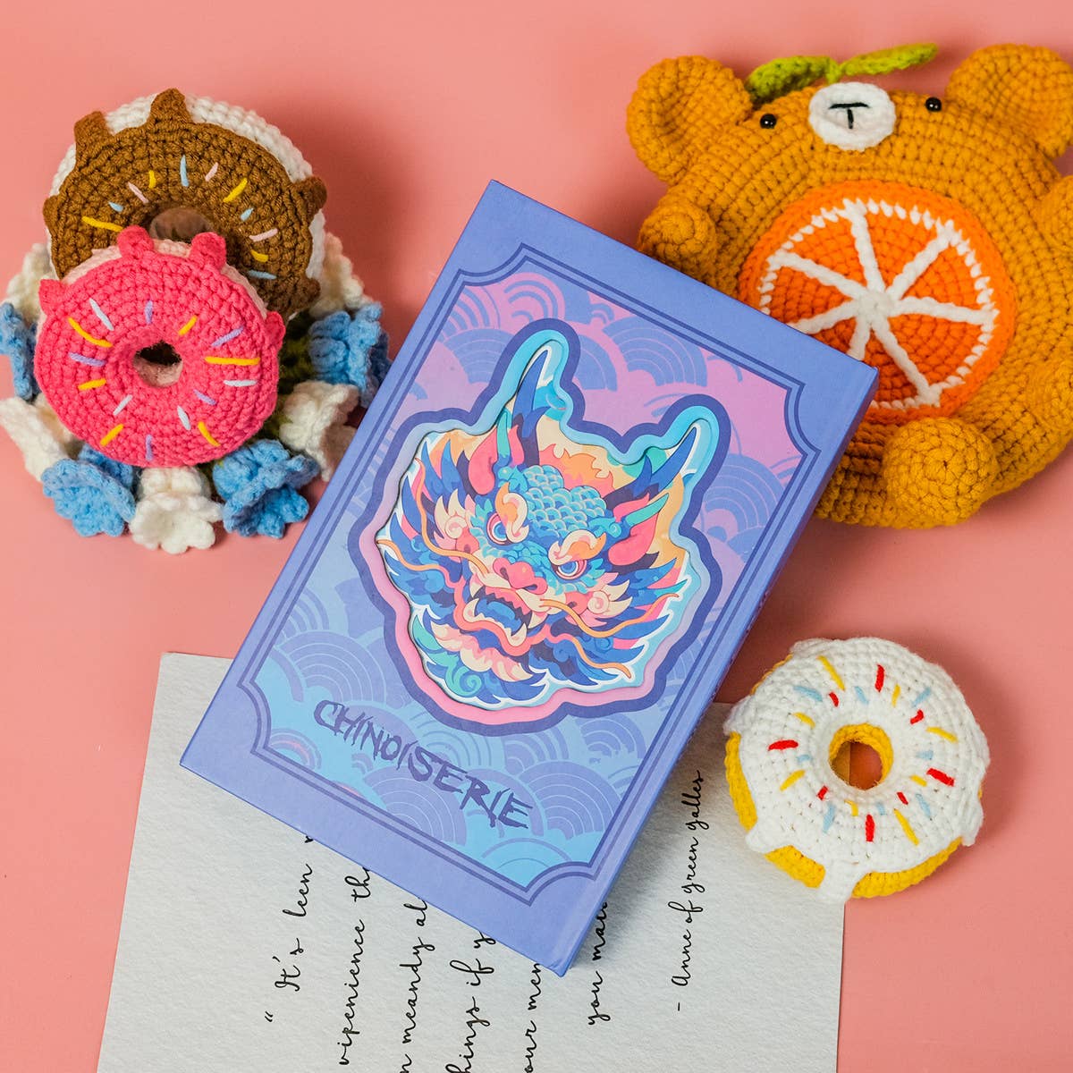 COLORFUL PORTABLE NOTEBOOK ON BLUE BACKGROUND