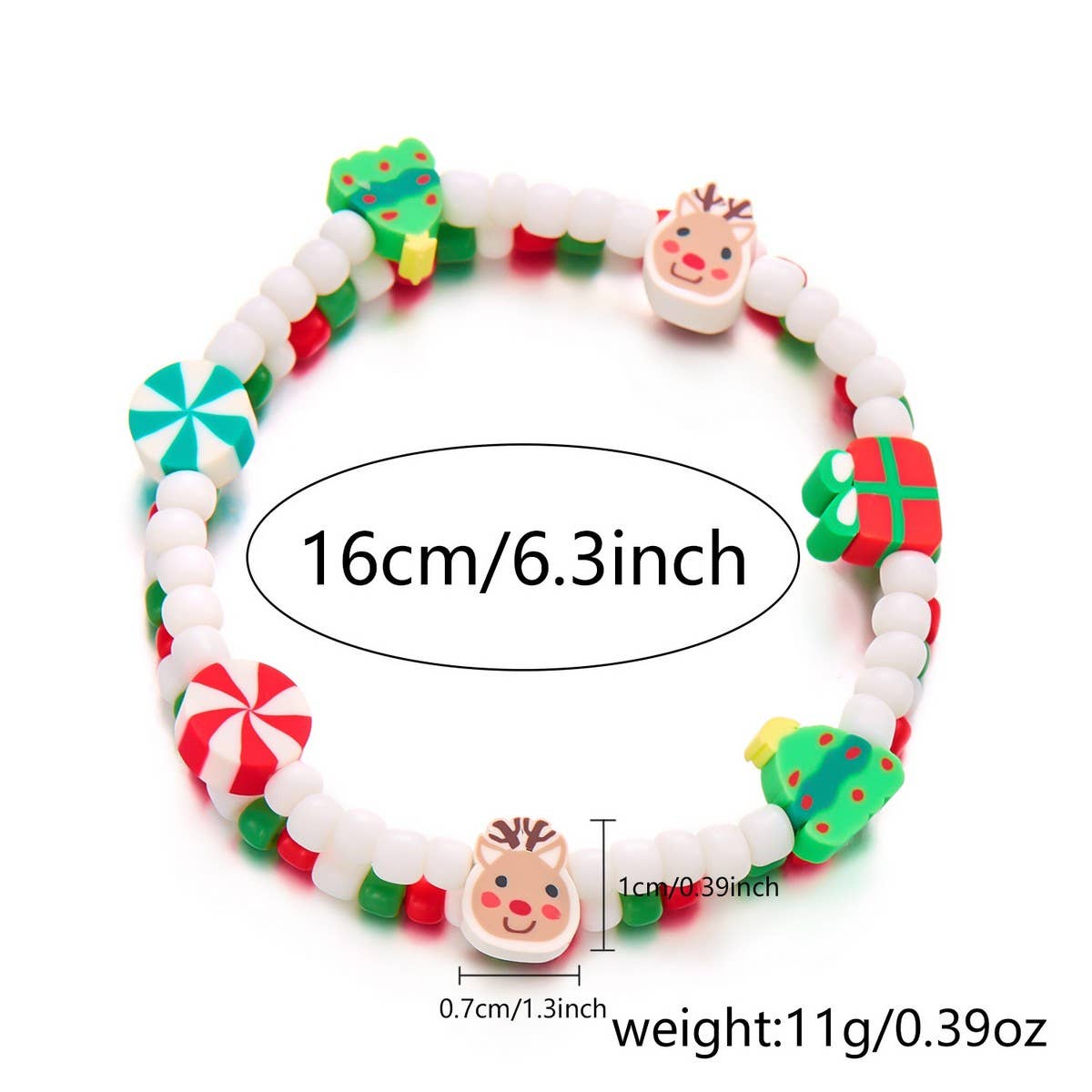 CWAJE2520_CHRISTMAS RICE BEAD SNOWFLAKE BRACELET