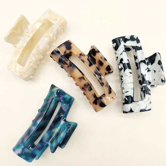 3.22" Tortoise Shell Flat Women's Hair Claw Clip_CWAHA0099